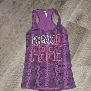 Zumba Purple Snake Print Tank Top